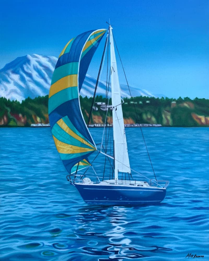 Sailing By Mt. Rainier
